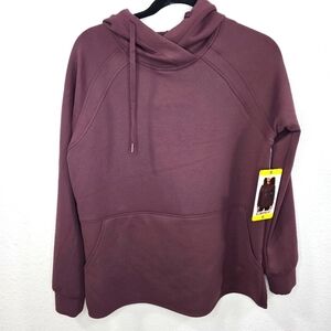 32 Degres Heat Womens Deep Burgundy Hoodie Cowl New Size S